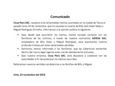 Comunicado de empresa CICSA Perú SAC